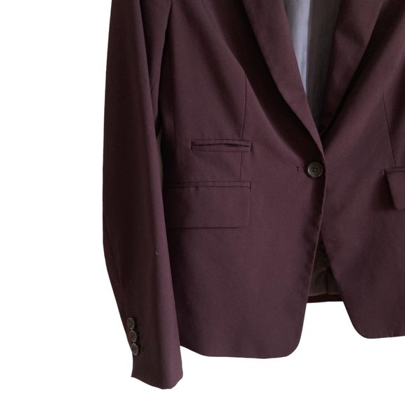 Banana Republic Blazer Burgundy Office Siren Business Casual Size 4 Small - Picture 5 of 15